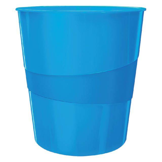 Cestino Gettacarte Wow Leitz - 15 Litri - 52781036 (Blu Metallizzato)-2