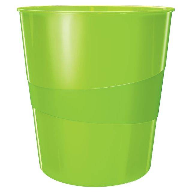 Cestino Gettacarte Wow Leitz - 15 Litri - 52781054 (Verde Lime)-0