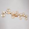 Applique Contemporanea Dallas Metallo Ambra 13 Luci Diffusori Cognac