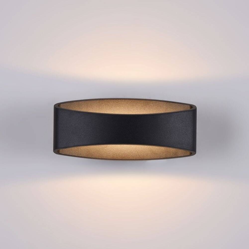 Applique Da Parete Moderno Trame Metallo Nero Luce Led Integrato 6W-0