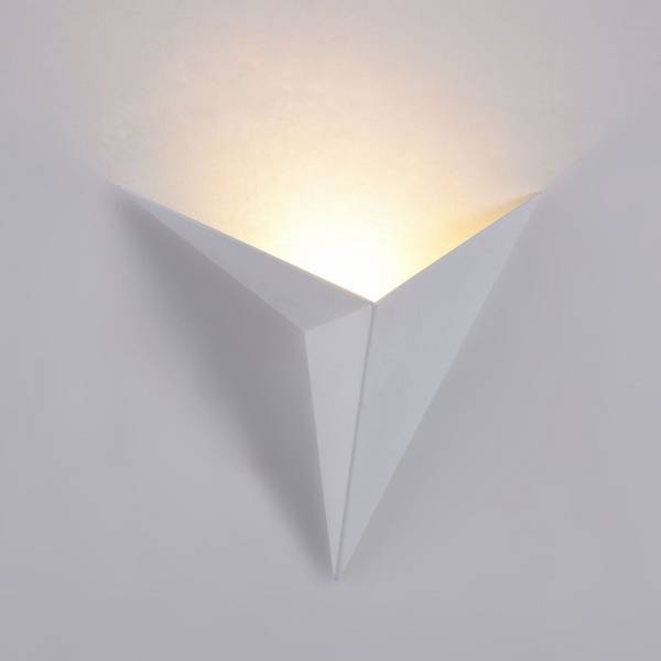 Applique Da Parete Moderno Trame Metallo Bianco Luce Led Integrato 3W