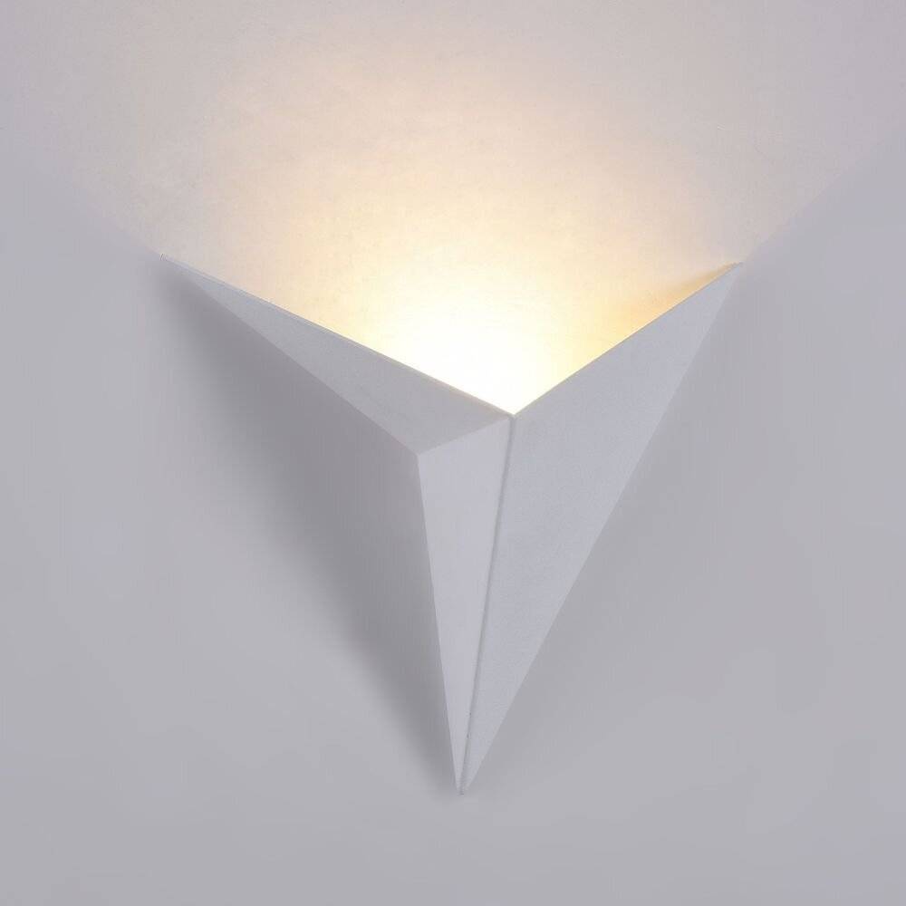 Applique Da Parete Moderno Trame Metallo Bianco Luce Led Integrato 3W-0