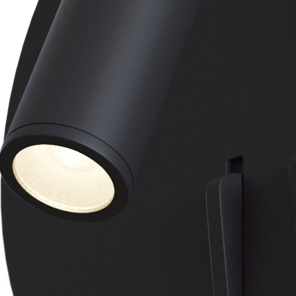 Applique Da Parete Interno Moderno Ios 176 Alluminio Nero Luce Led Integrato 10W-2