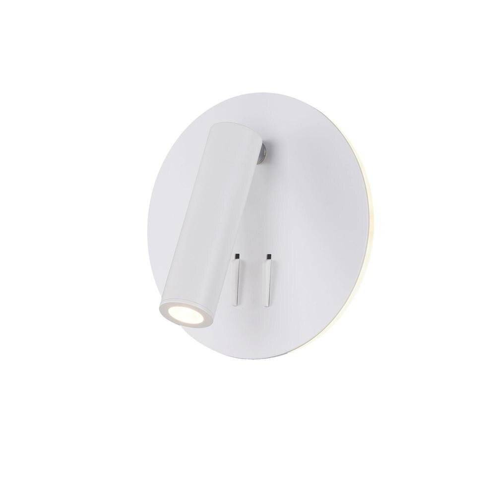 Applique Da Parete Interno Moderno Ios 176 Alluminio Bianco Led Integrato 10W-0