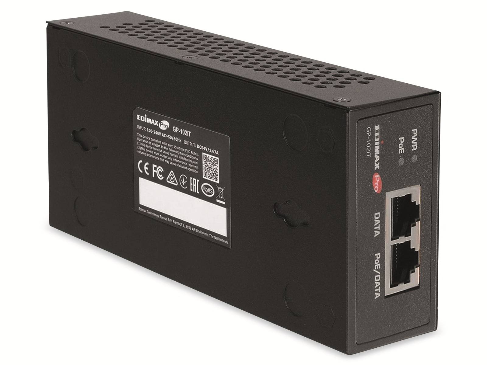 Immagine simbolo per EDIMAX GP-102IT Iniettore PoE 10 / 100 / 1000 MBit/s IEEE 802.3af (12.95 W), IEEE 802.3at (25.5 W), IEEE 802.3bt