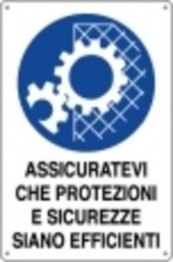 CARTELLO ALLUM. 30X20 ASSIC.CHE PROTEZIONE E SICUR.SIANO EFF 01801510