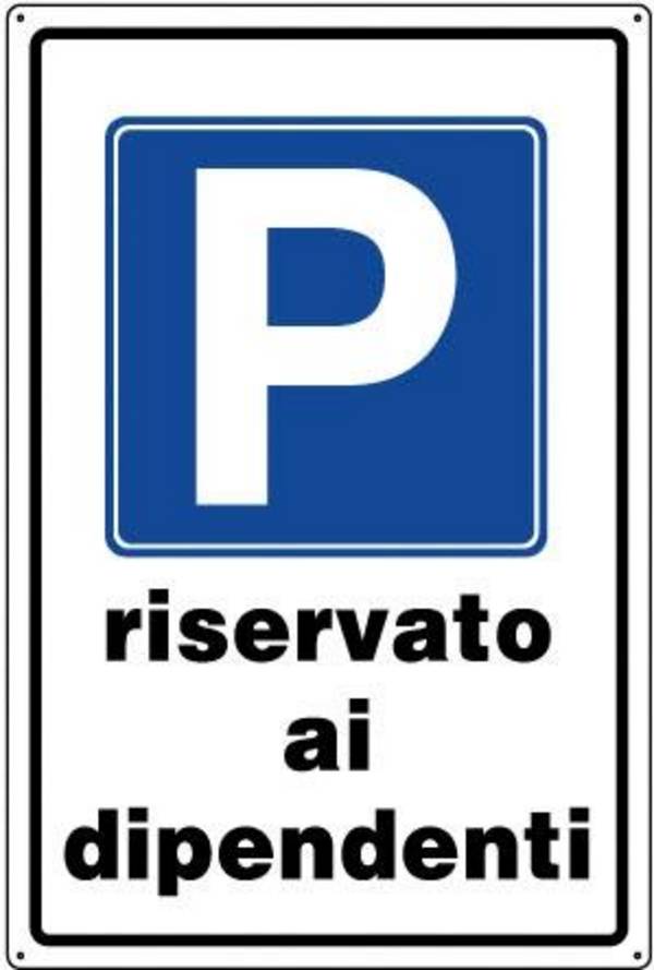 CARTELLO ALLUMINIO CM 60X40 PARCHEGGIO DIPENDENTI 5400740C