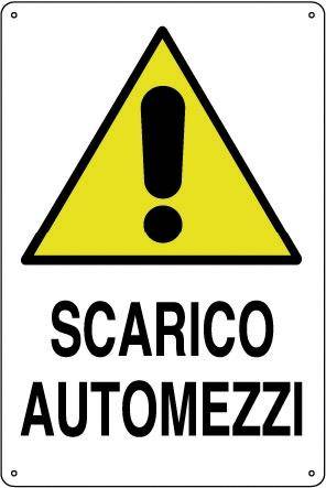 CARTELLO ALLUMINIO CM 30X20 SCARICO AUTOMEZZI 200280B-0