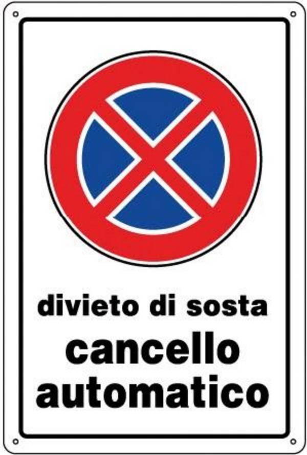 CARTELLO ALLUMINIO CM. 30X20 CANCELLO AUTOMATICO 05400060