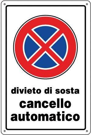 CARTELLO ALLUMINIO CM. 30X20 CANCELLO AUTOMATICO 05400060-0