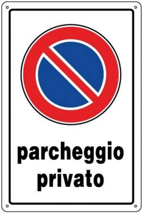 CARTELLO PVC CM 30X20 PARCHEGGIO PRIVATO 7700080