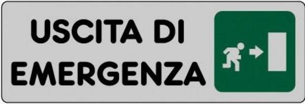 ADESIVO CM 15X5 USCITA DI EMERGENZA DESTRA 15909020
