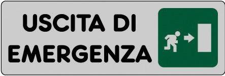 ADESIVO CM 15X5 USCITA DI EMERGENZA DESTRA 15909020-0