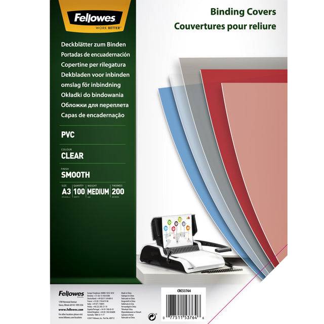 FELLOWES COUVERTURE PVC 200 MIC A3 TRANSPARENT-3