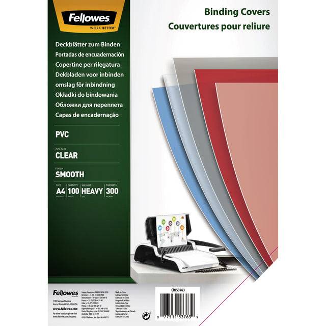 Fellowes 53764 cartellina A3 PVC Trasparente 100 pz-3