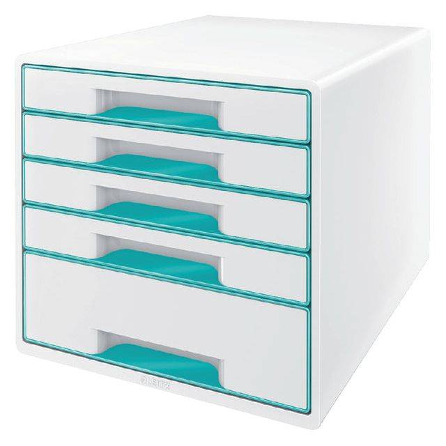 Leitz Wow Cube scatola per la conservazione di documenti Gomma Turchese, Bianco-2