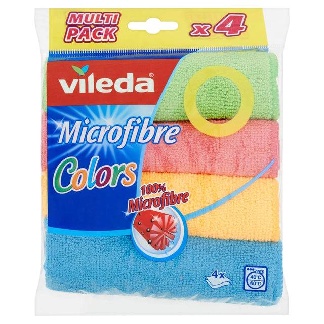 Panno in microfibra Vileda 155717 Azzurro Bianco Verde Arancio (4 Unità )-2