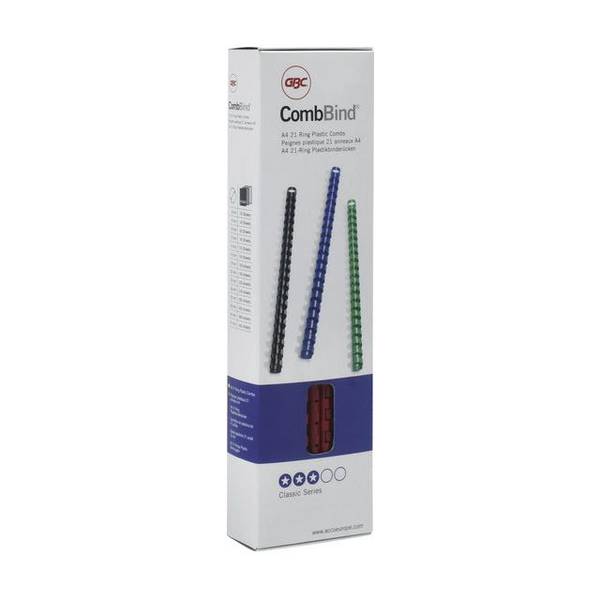 DORSI PLASTICI GBC 12mm BIANCO (CONFEZIONE 100 PEZZI)