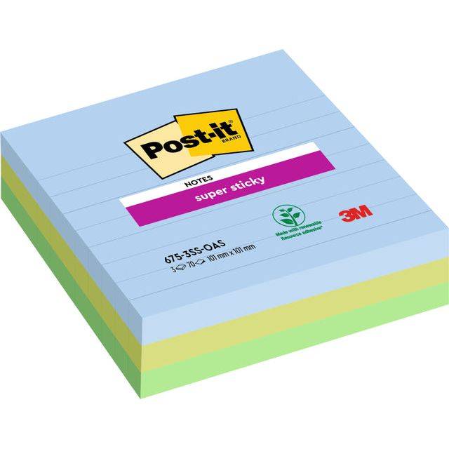 Pannello Oasis Post-IT® Super Sticky. 10,0 x 10,0 cm-0