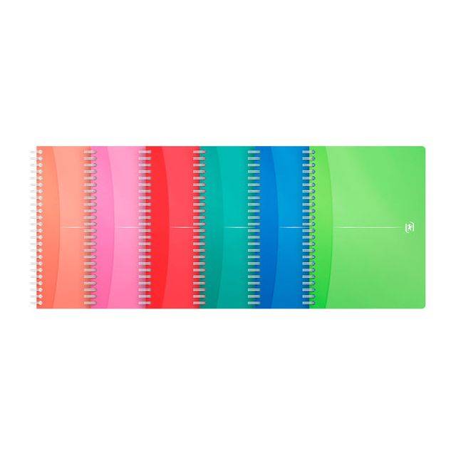 Quaderno spiralato My Colors - 1 rigo con margine - 150 x 210mm - 90gr - 90 fogli - Oxford-0