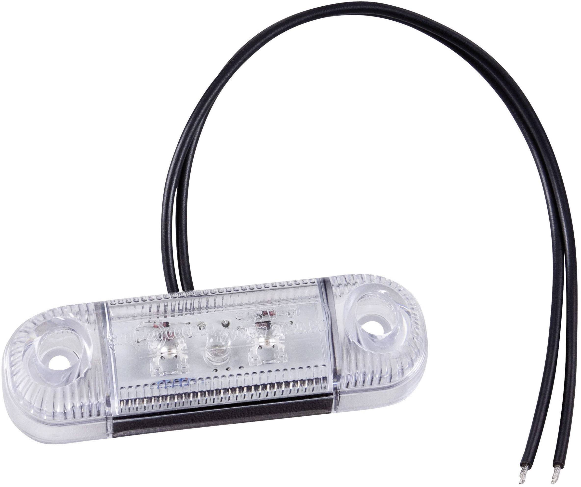 Lampada LED trasparente a due fili.