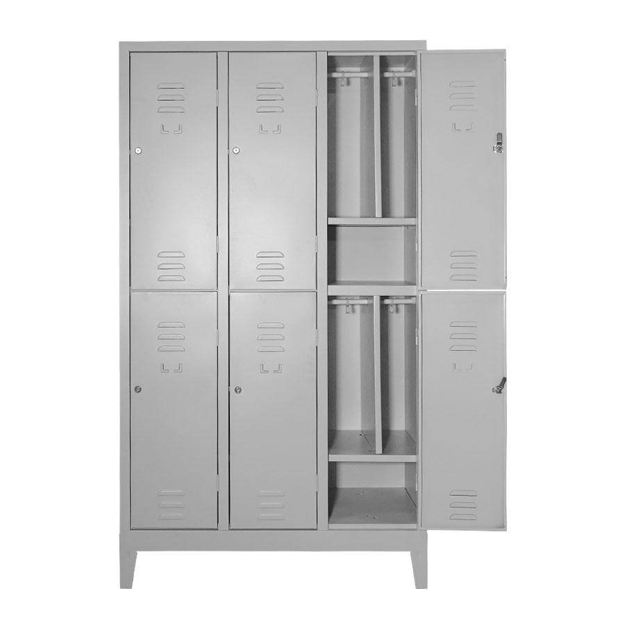 Multiplo 6 posti 101x50 con tramezza sporco/pulito e piano porta scarpe-0