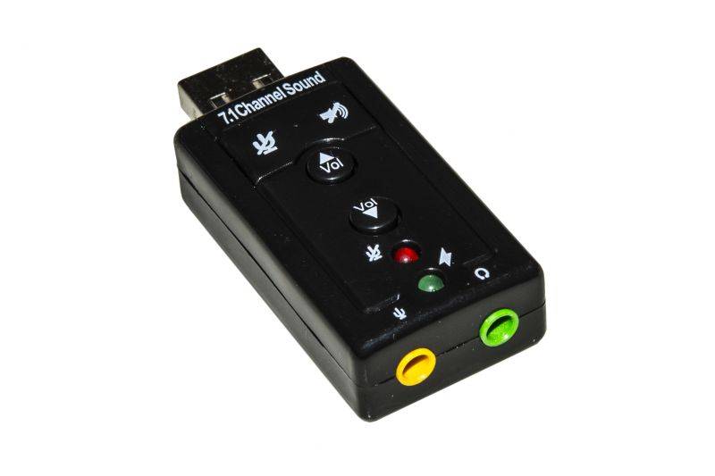 ADATTATORE LINK USB-AUDIO per MICROFONO, CASSE o CUFFIE, consente di connettere dispositivi audio ad un PC o MAC con po-0