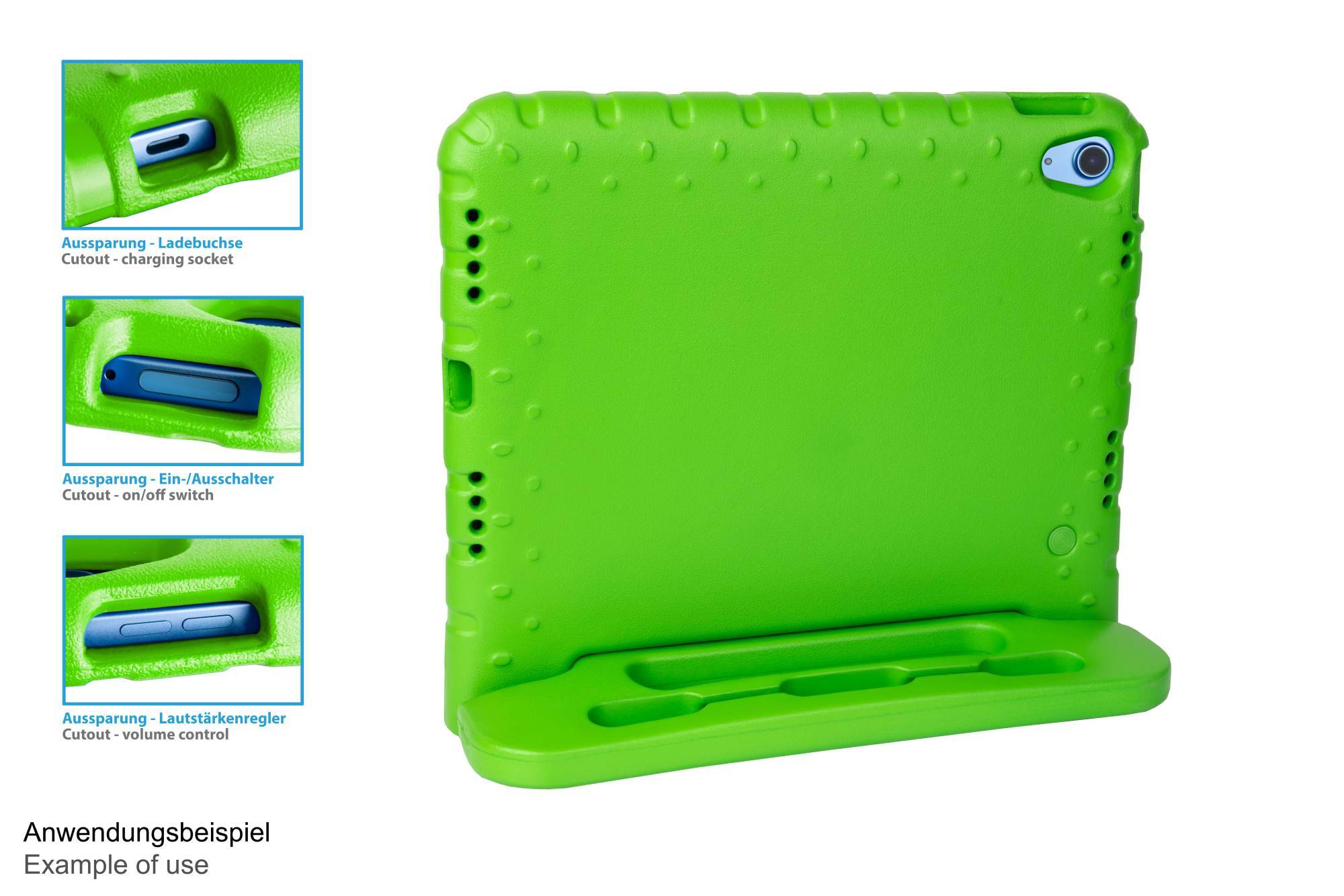 Alcasa CASE-I10KG Tablet-Schutzhülle 27,7 cm (10.9" ) Cover Grün (CASE-I10KG)-1