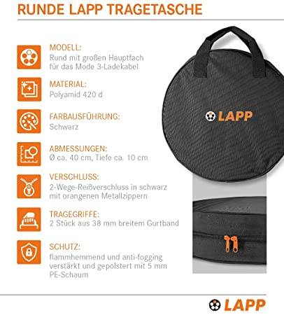 Borsa LAPP MOBILITY per cavo di ricarica modalità 3 - (5555911001) per riporre un cavo di ricarica per veicoli ibridi...-1