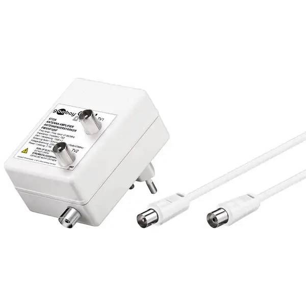 Doppio amplificatore per antenna TV (DVB-T / DVB-T2 / DVB-C)-0