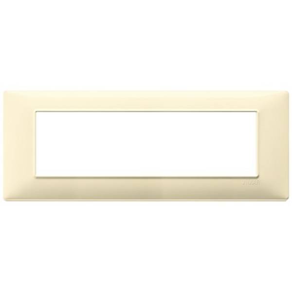 Placca 7M crema Vimar Plana 14657.04