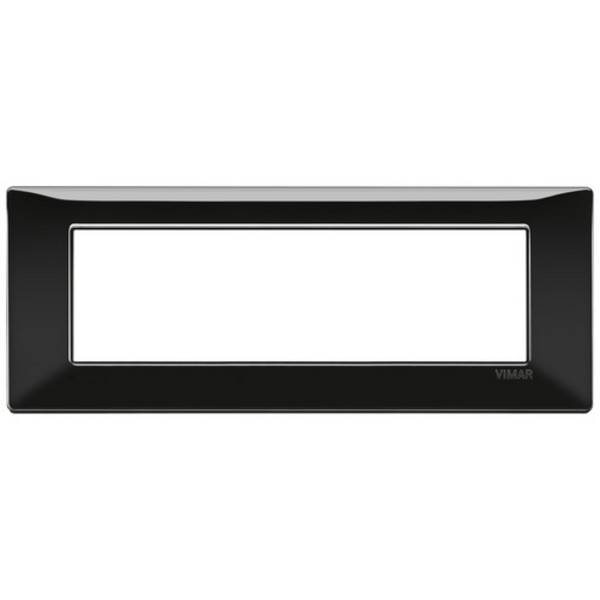 Placca 7M nero Vimar Plana 14657.05