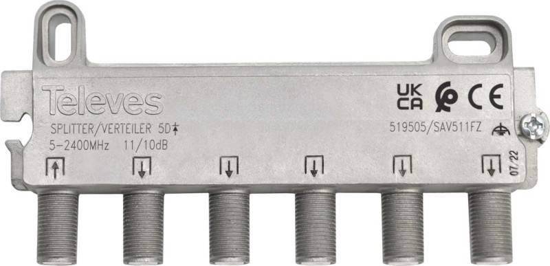 Televes SAV511FZ 5-fach Verteiler 5-2400 MHz VD: 10dB (519505)-0