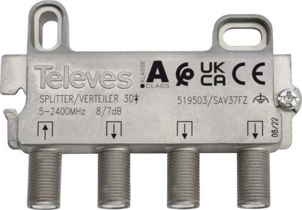 Televes SAV37FZ 3-fach Verteiler 5-2400 MHz VD: 7dB (519503)
