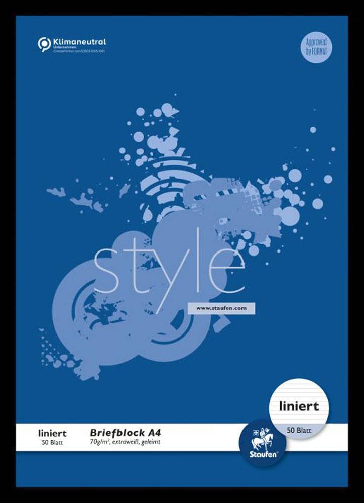 Blocco lettere StaufenÃ‚Â® Blocco lettere Staufen A4 lin.70g DIN A4 a righe-0