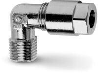 CAMOZZI Serie 1000 Raccordo universale ad ogiva in ottone 1020 8-3/8 Gomito maschio fisso conico-0