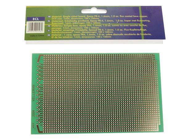 Velleman B/ECL Europlatine (L x B) 160 mm x 100 mm Inhalt 25 St. (B/ECL)-1