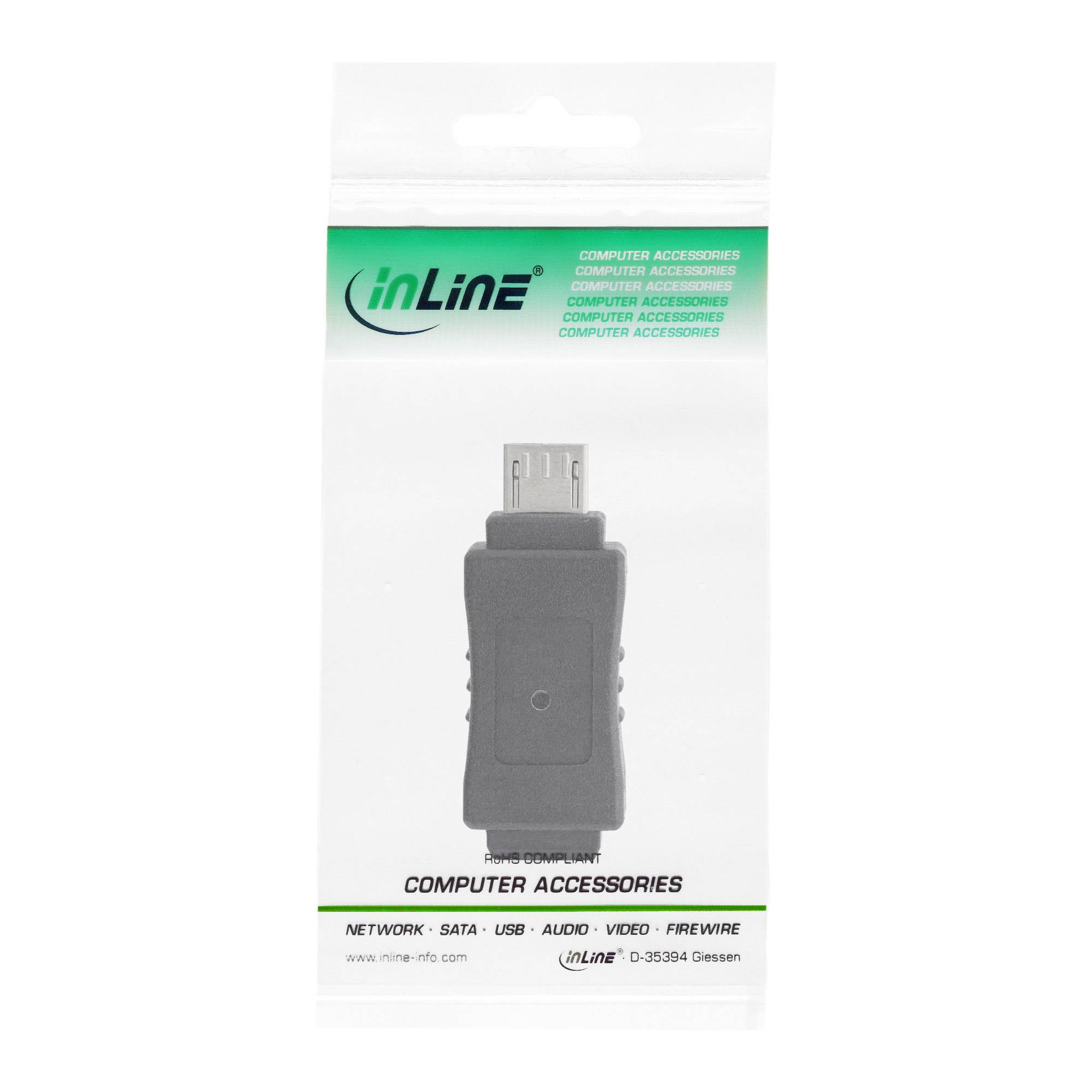 Adattatore Micro-USB InLine: connettore Micro-B su presa Mini USB a 5 pin-2