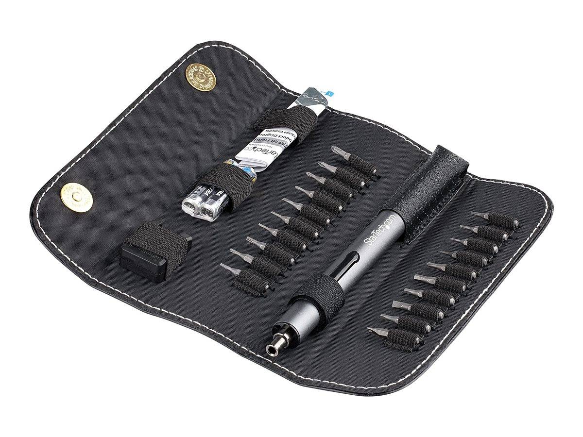 StarTech.com Set di cacciavite elettrico di precisione a 20 punte - Kit di cacciaviti a batteria portatile/mini pe-0