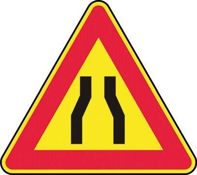 CARTELLO TRIANGOLARE 384 STRETTOIA LATO 90-0