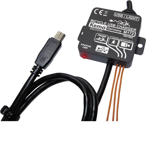 Altri accessori per biciclette - Regolatore di carica per bicicletta Kemo M172 USB Nero - Altri accessori per biciclette - Regolatore di carica per bicicletta Kemo M172 USB Nero -