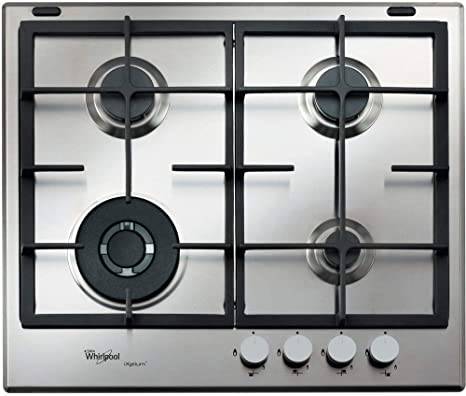 Whirlpool GMR6422IXL Piano Cottura 4 Fuochi a Gas 60 cm Acciaio-0