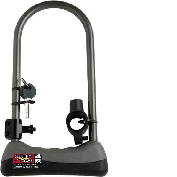 Lucchetti da bicicletta - Lucchetto ad arco (forma U) Security Plus BS 84 Grigio Lucchetto a chiave - Lucchetti da bicicletta - Lucchetto ad arco (forma U) Security Plus BS 84 Grigio Lucchetto a chiave -