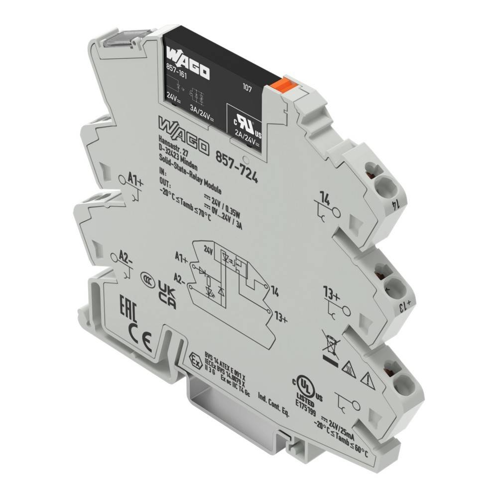 WAGO 857-724 3 A Tens.comm.max: 24 V/AC 1 pz.