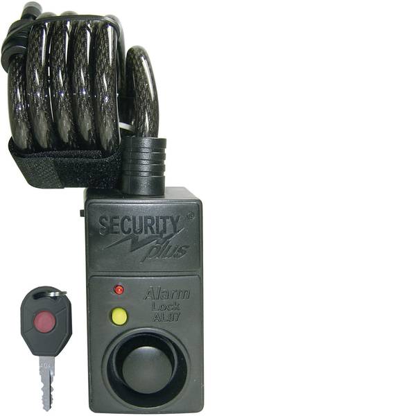 Lucchetti da bicicletta - Security Plus AL07 Lucchetto a cavo Nero con allarme, con sensore di movimento Lucchetto a chiave - Lucchetti da bicicletta - Security Plus AL07 Lucchetto a cavo Nero con allarme, con sensore di movimento Lucchetto a chiave -