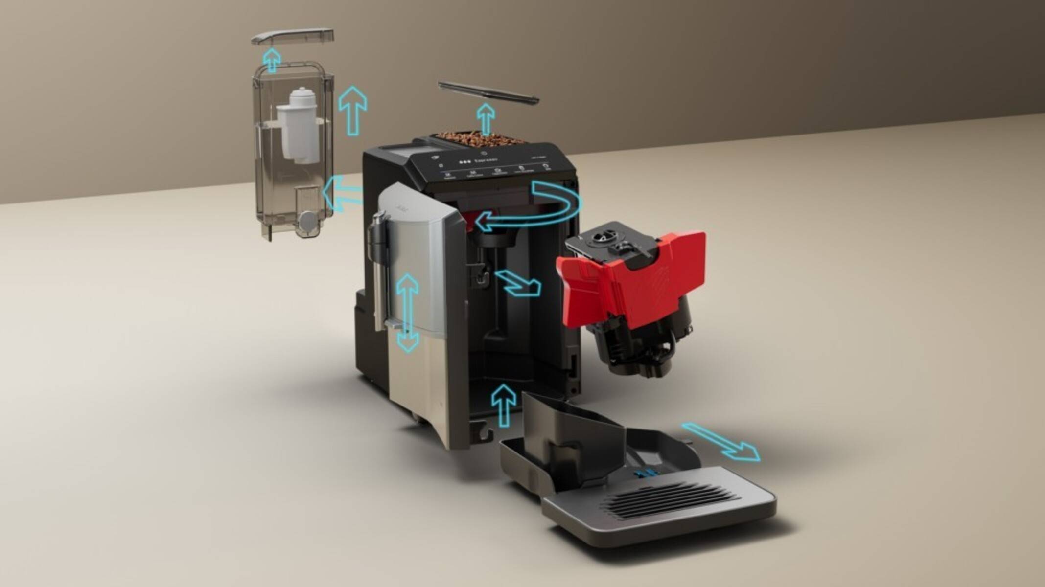 Siemens TF303E07 EQ.300 macchina da caffÃƒÂ¨ completamente automatica argento/nero-2