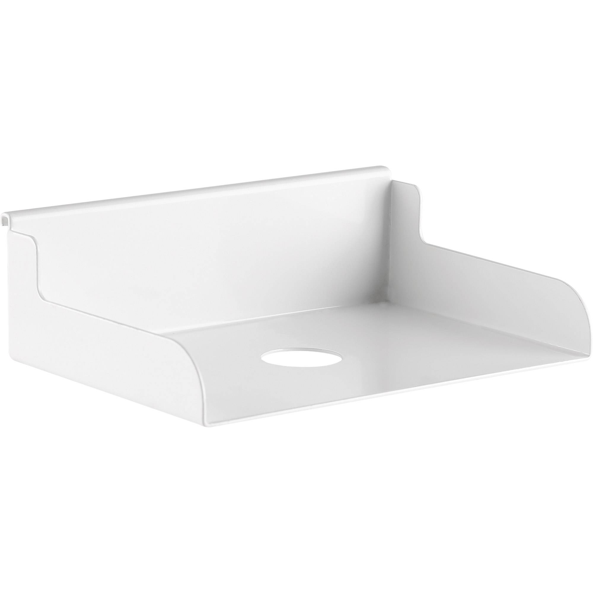 InLine Slatwall Ablage klein - weiß - Hängende Halterung - Stahl - Weiß - Büro - 3 kg - Rechteck (23182A)-0