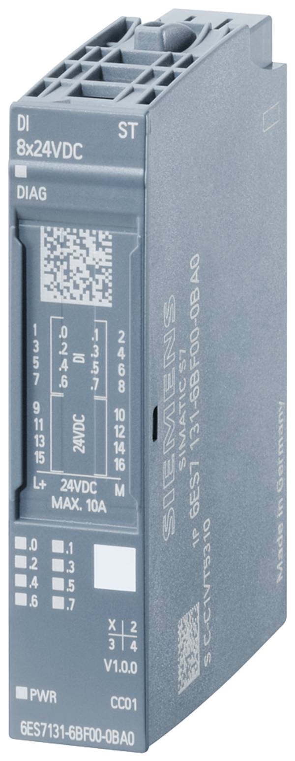 Siemens 6ES7131-6BF01-2BA0 - SIMATIC ET 200SP, Modulo di ingresso digitale, DI 8x 2