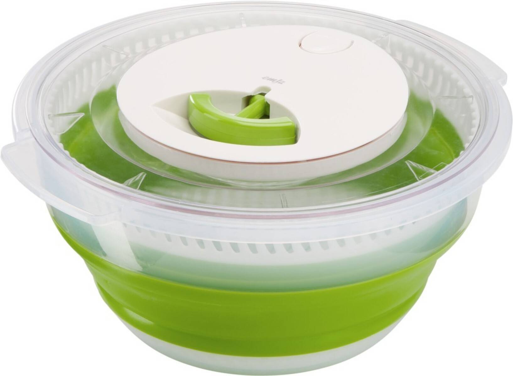 Emsa Basic Faltbare Salatschleuder, kunstoff, transparent/grün, 4 Liter (512992)-0