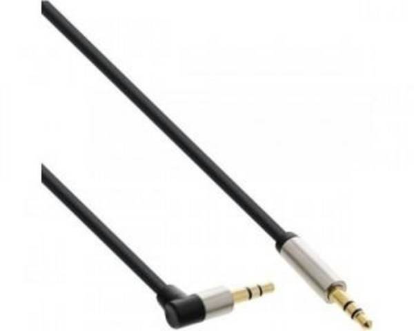 CAVO AUDIO JACK 3.5mm M/M 5mt CON CONNETTORE ANGOLATO 90° INLINE SLIM MOBILE